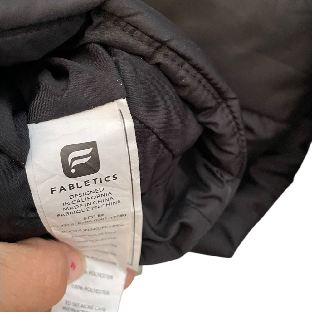 Fabletics Essential Long Black Quilted Puffer Siz… - image 4